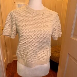 Alice + Olivia Ciara Pearl crochet top